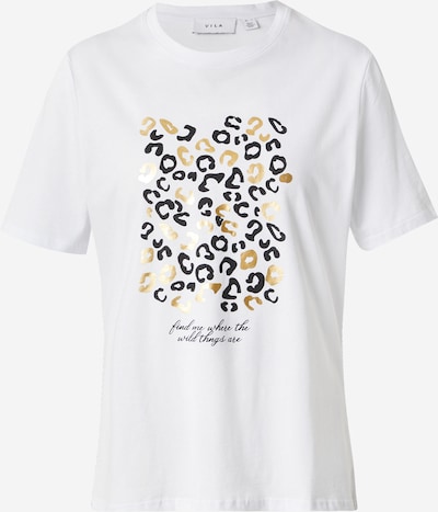 VILA Paita 'VIJUNKE' värissä kulta / musta / valkoinen, Tuotenäkymä