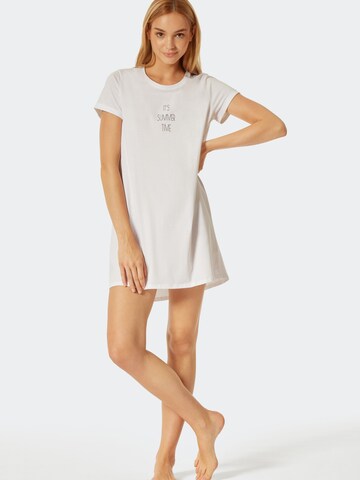 Camicia da notte 'Summer Night' di SCHIESSER in bianco: frontale