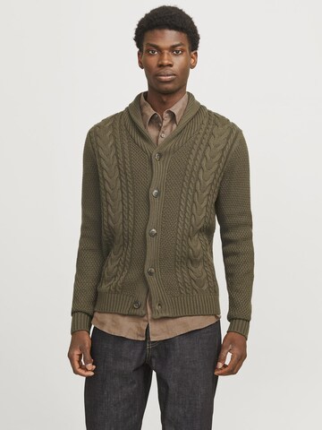 Vestes en maille JACK & JONES en marron : devant