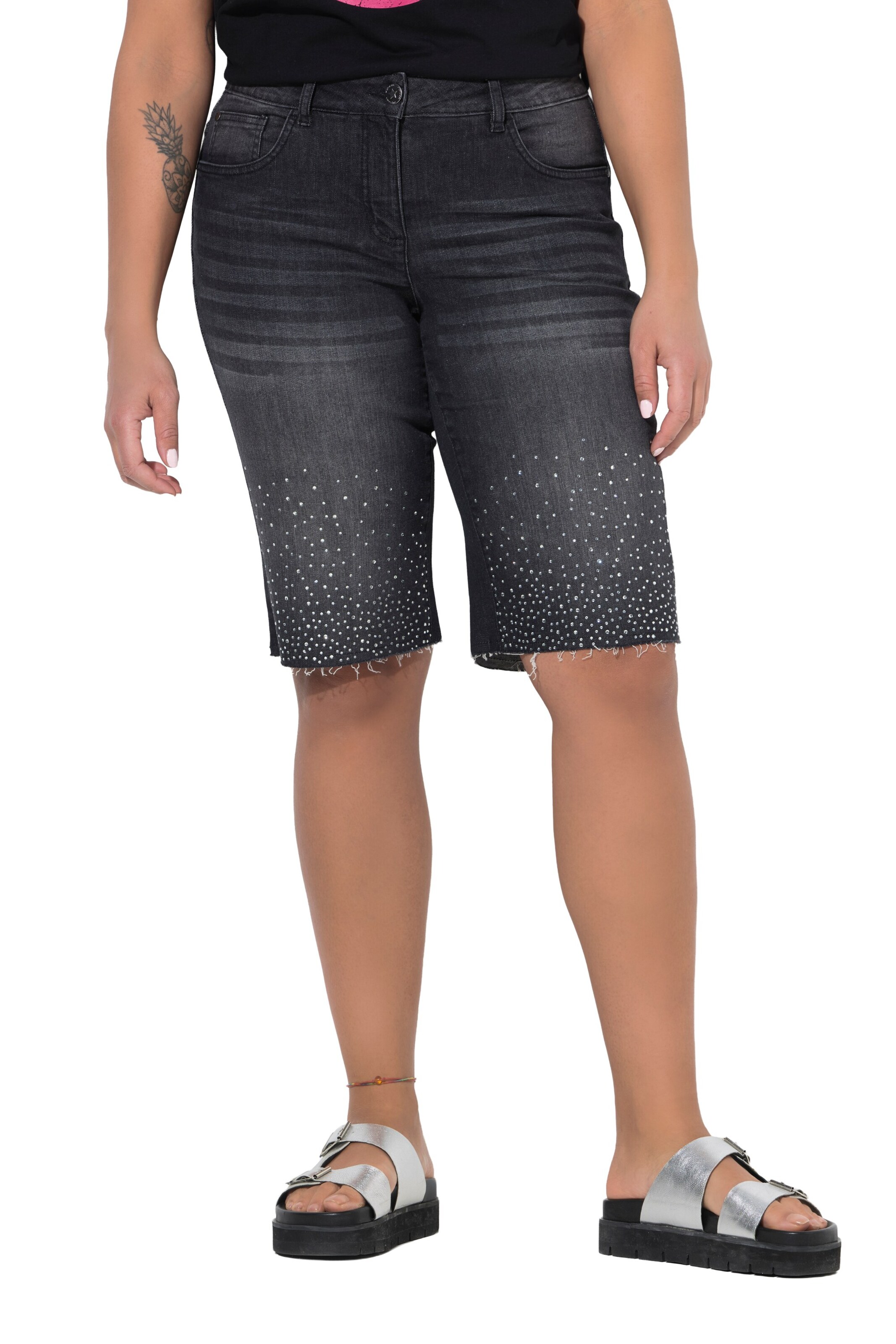 Angel of Style Regular Jeans in Schwarz: Vorderseite