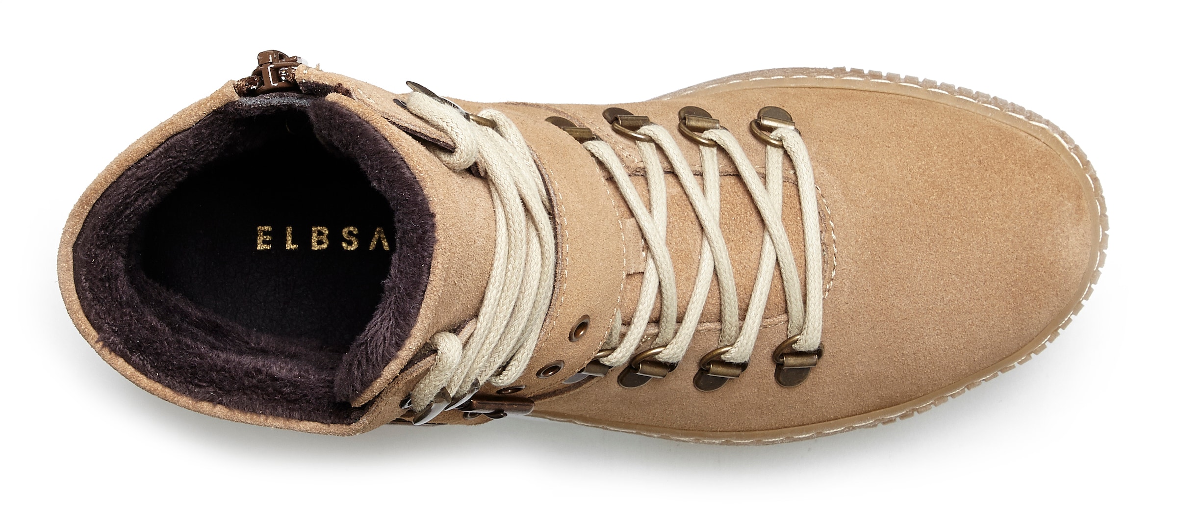 Elbsand Snørestøvletter i beige