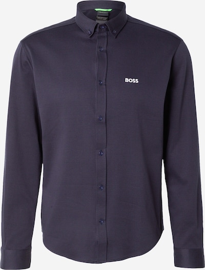 Marškiniai 'Motion' iš BOSS, spalva – tamsiai mėlyna jūros spalva / balta, Prekių apžvalga