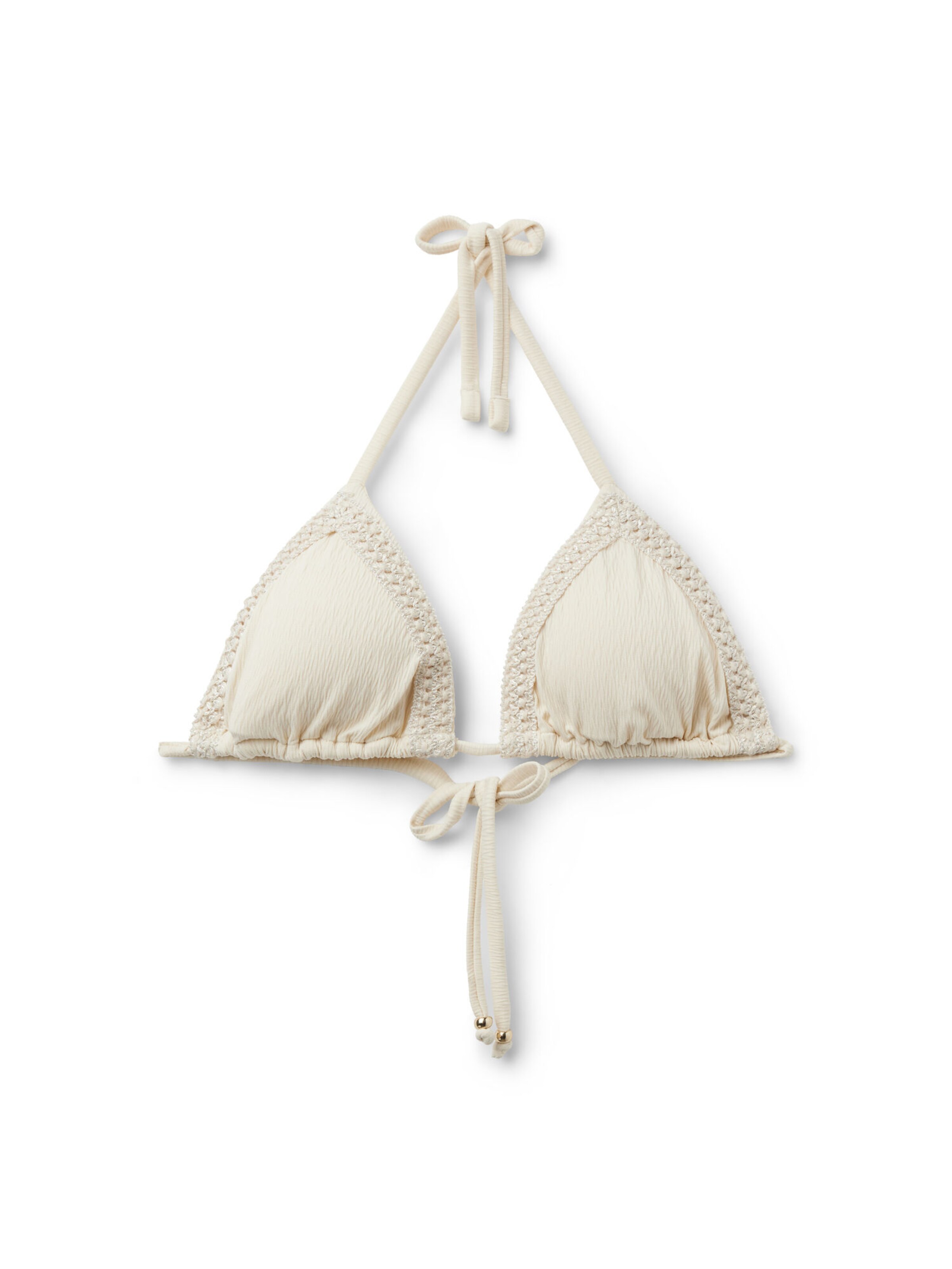 CALZEDONIA Triangel Bikinitop 'SILKY TWIST' in Beige: Vorderseite