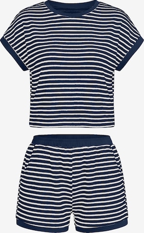 Costum cu pantaloni de la Imily Bela pe albastru: față