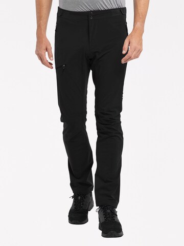 Haglöfs Slim fit Outdoor Pants 'Breccia Lite' in Black: front