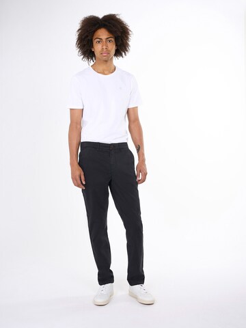 Coupe slim Pantalon chino 'LUCA' KnowledgeCotton Apparel en noir