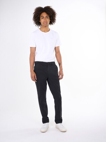 KnowledgeCotton Apparel Regular Chino Pants 'Luca' in Black
