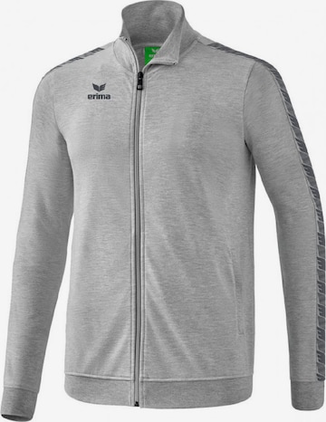 ERIMA Athletic Zip-Up Hoodie in Grey: front