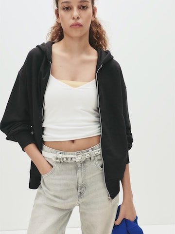 Pull&BearGornji dio trenirke - crna boja: prednji dio
