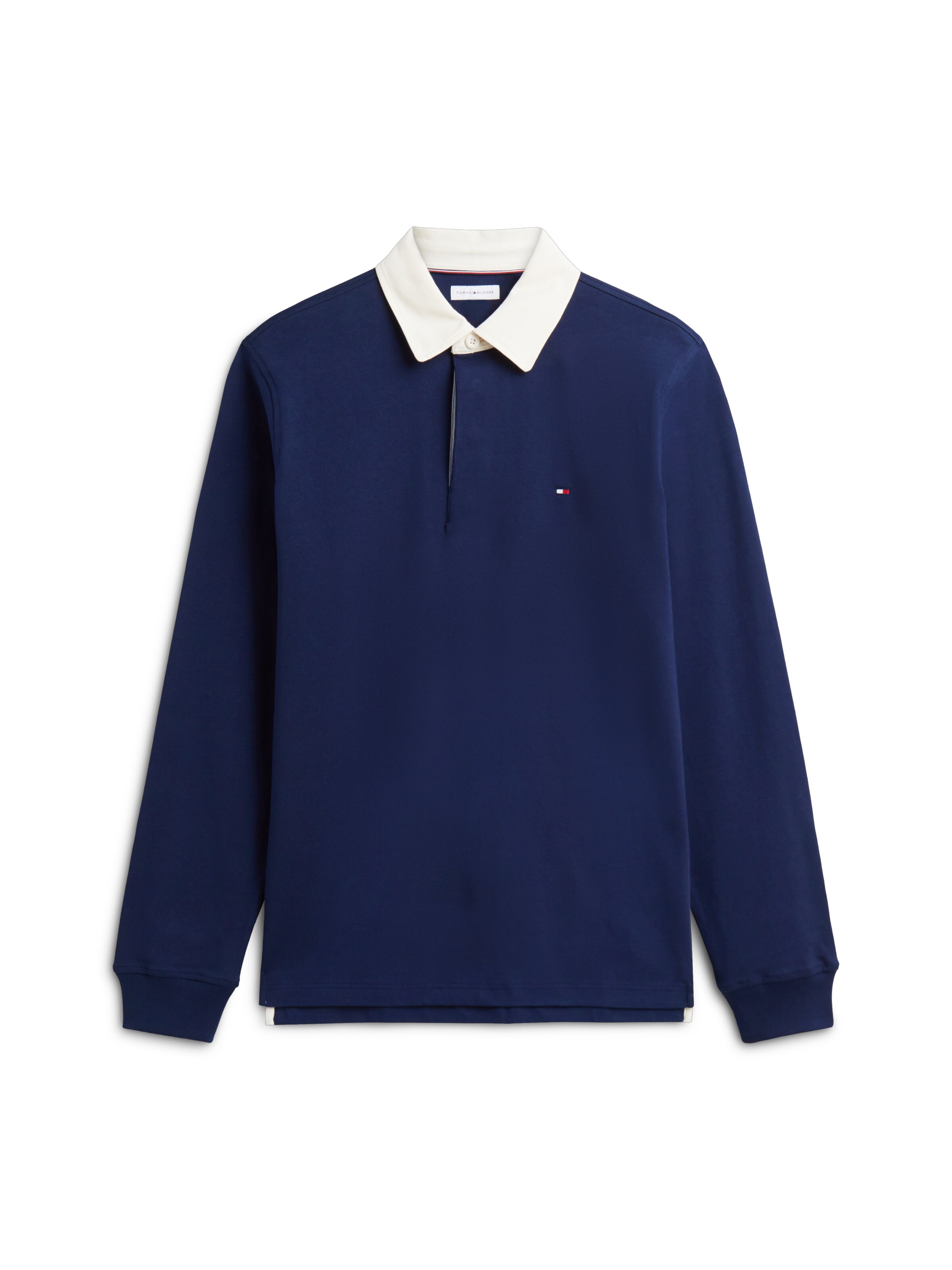 TOMMY HILFIGER Shirt 'ESSENTIAL' in XS in de kleur Navy / Offwhite, Productweergave