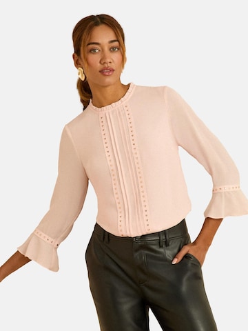 Camicia da donna di love & roses in rosa: frontale