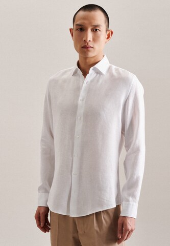 SEIDENSTICKER Slim fit Business Shirt in White: front