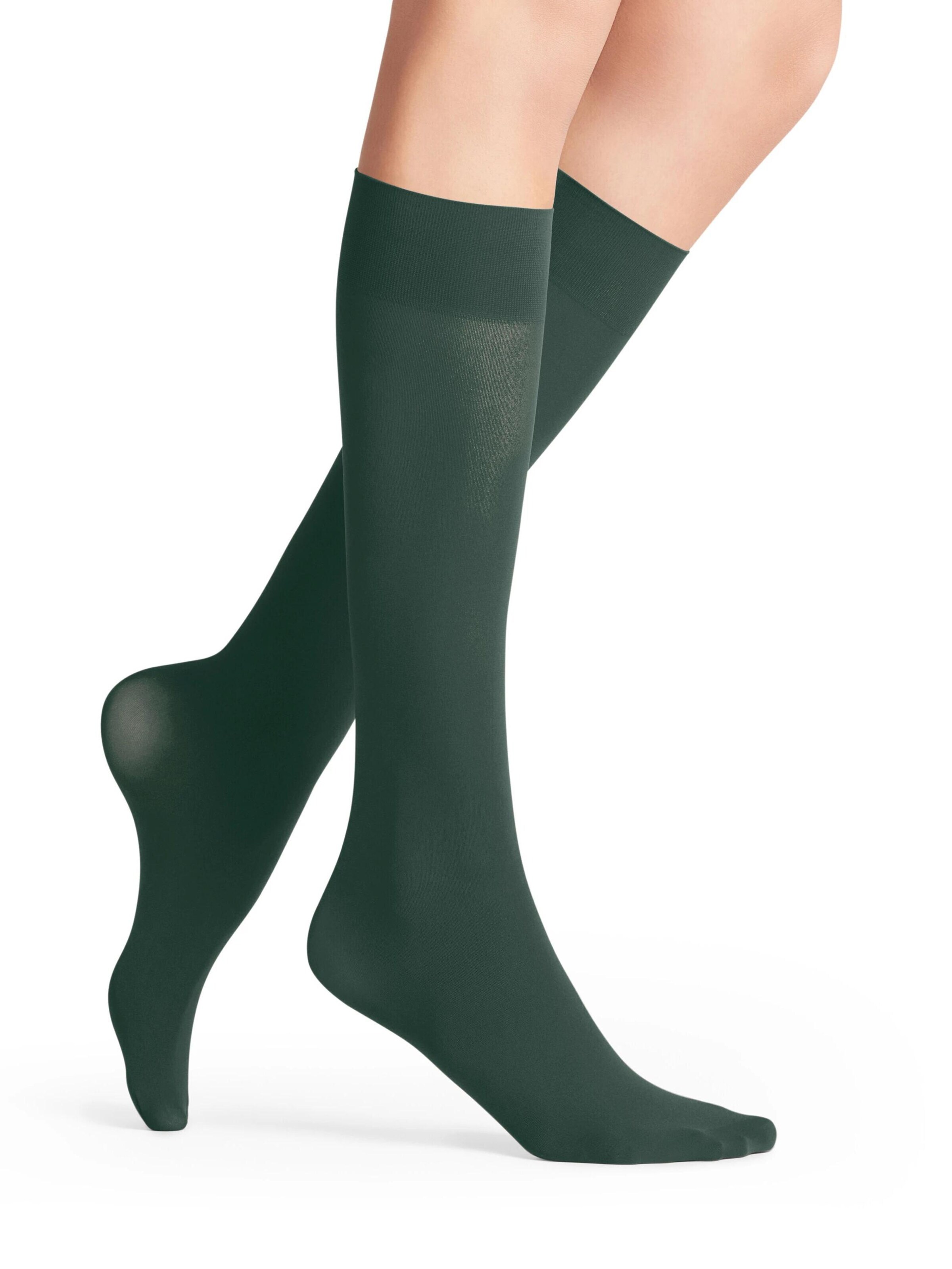 FALKE Overknee Strümpfe 'Pure Matt'‌‌‌‌‌‌‌‌‌‌ in Grün