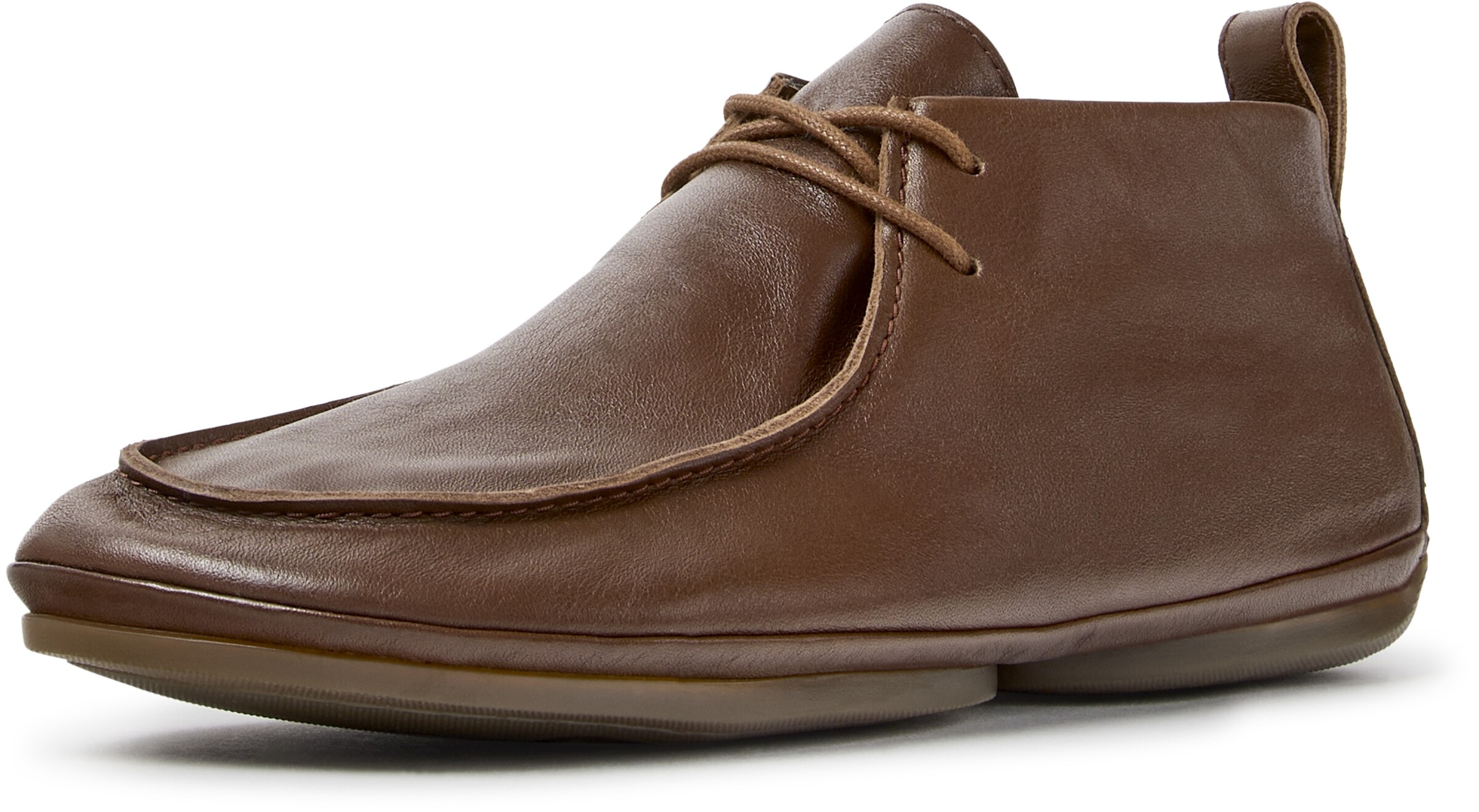 CAMPER - Botines con cordones ' Right Nina ' en marrón: frente