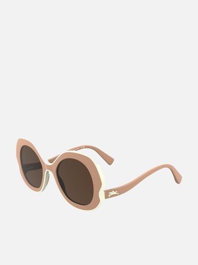 Longchamp Zonnebril in 52 in de kleur Beige, Productweergave