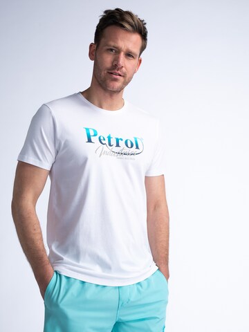 Petrol Industries Shirt ''Summerdrive' in Wit: voorkant