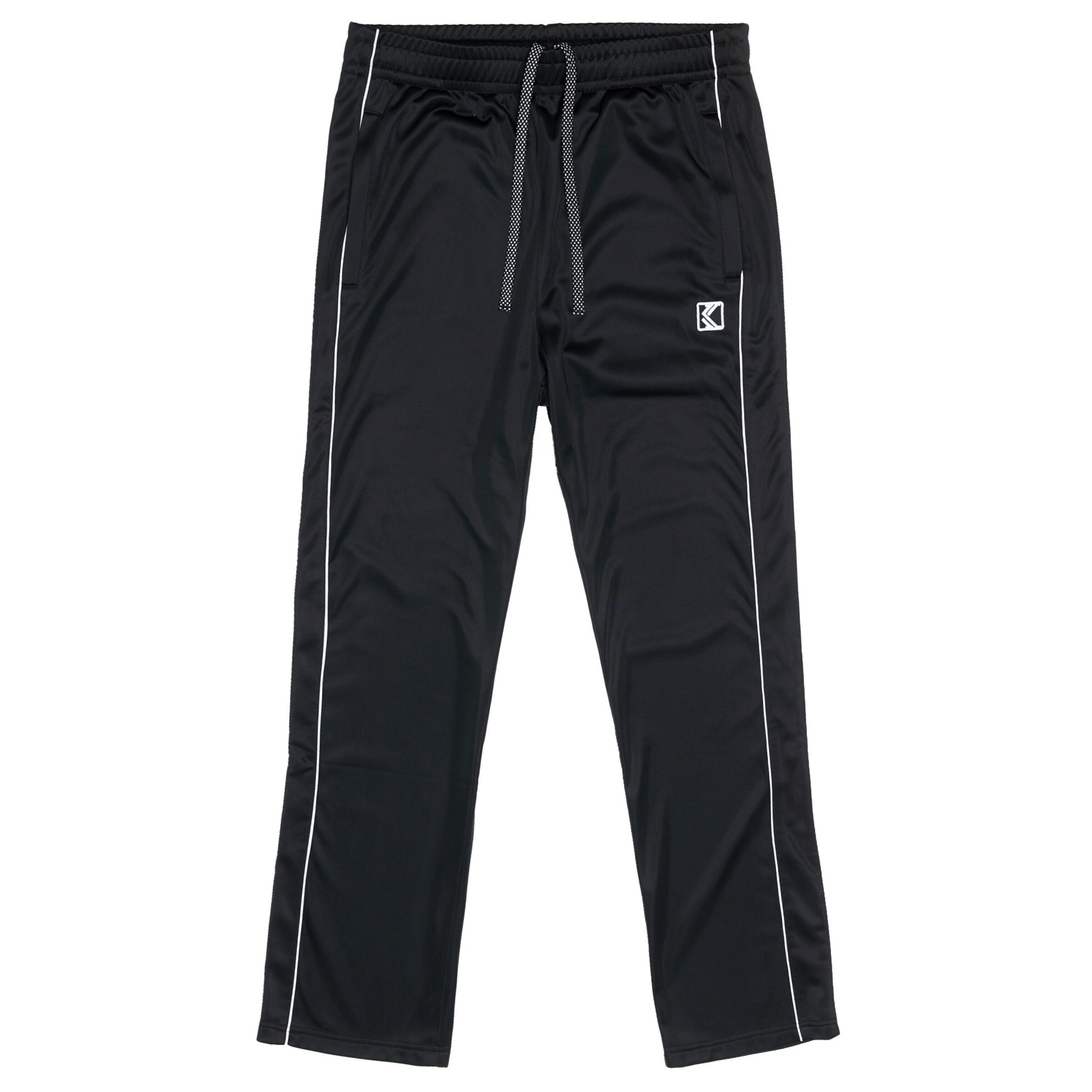 Karl Kani Tapered Trousers in Black: front