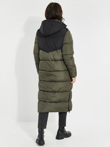 Threadbare Winter coat in Green