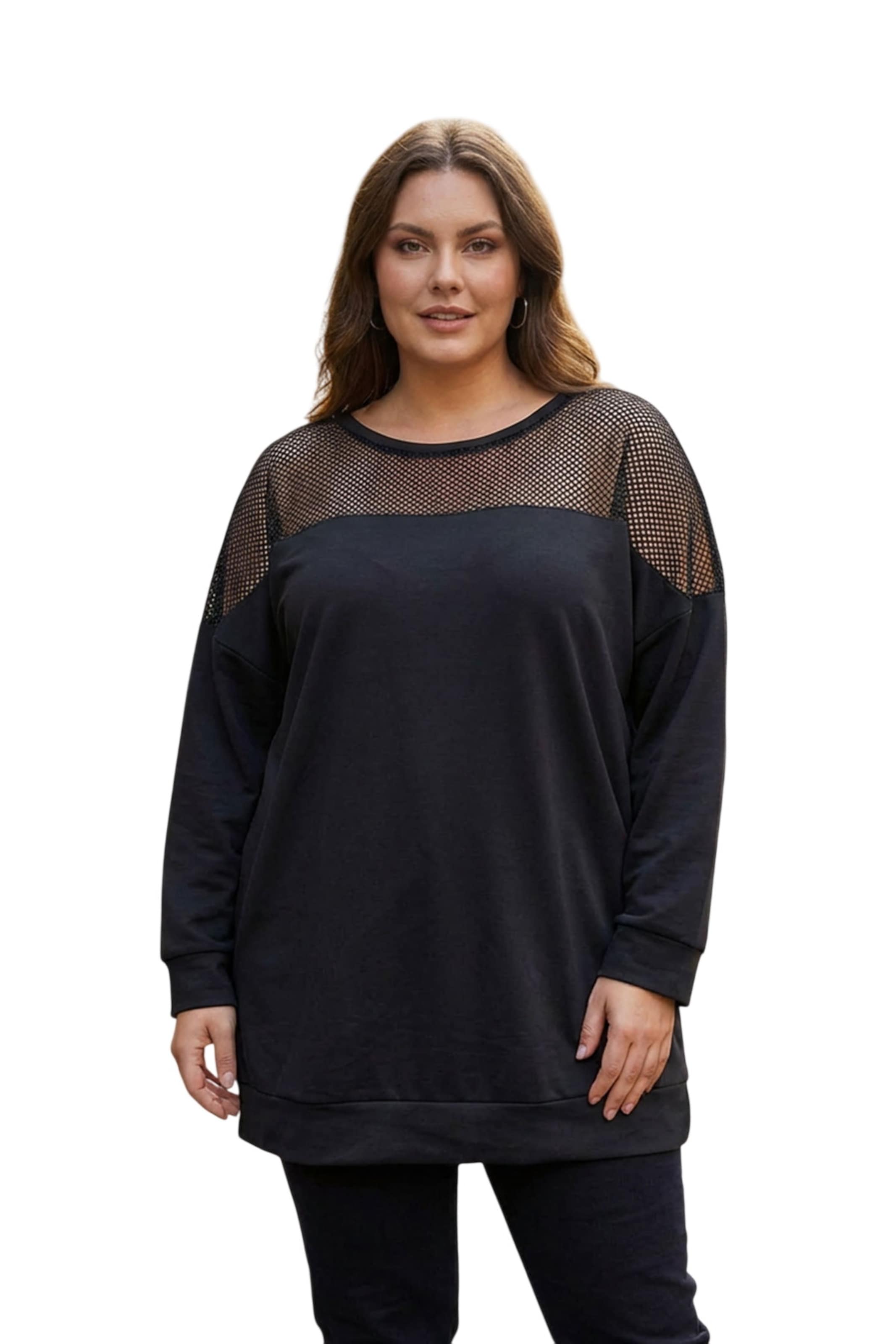 Stil Diva Sweatshirt in Zwart: voorkant