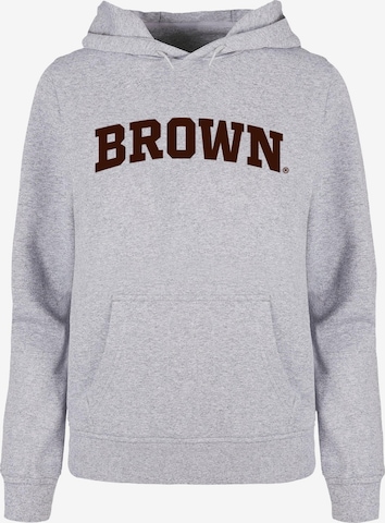 Merchcode Sweatshirt 'Brown University' in Grijs: voorkant
