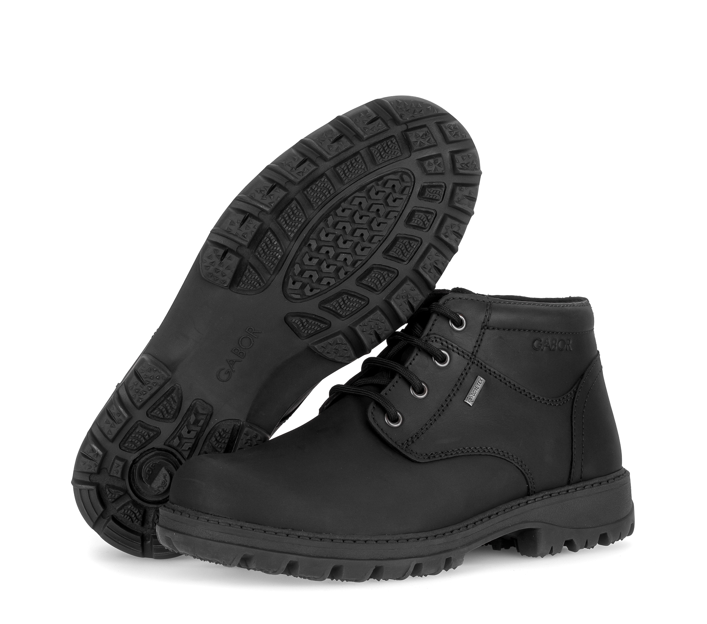 GABOR Lace-Up Boots in Black