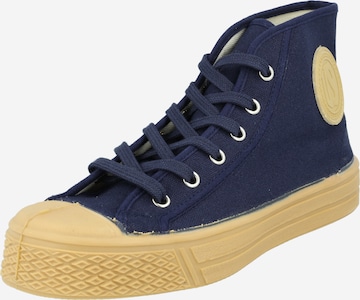 US Rubber Sneakers hoog 'SUMMER' in Blauw: voorkant