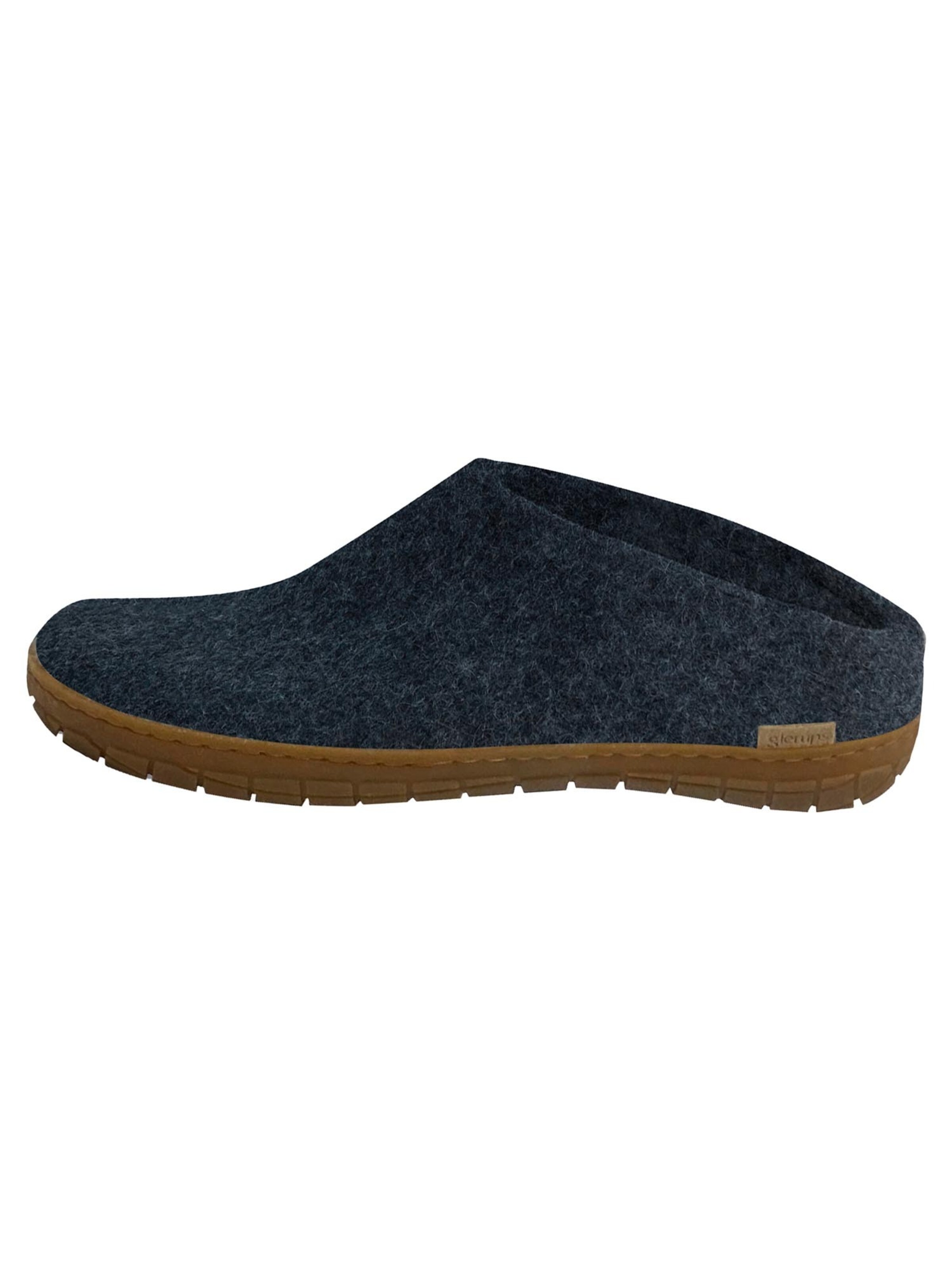 Glerups Slippers 'Honey' in Blue: front