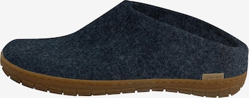 Glerups Hausschuh 'Honey' in Blau: Vorderseite