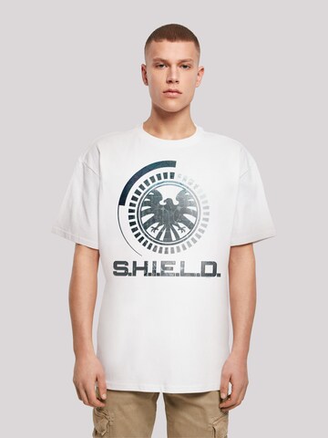 F4NT4STIC Shirt 'Marvel Avengers Shield Circuits' in White: front