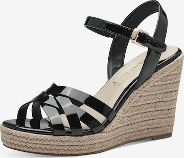 TAMARIS Sandalen met riem in Zwart: voorkant