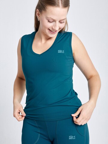 SPORTKIND Sports Top 'Loose Fit V-Neck' in Green: front