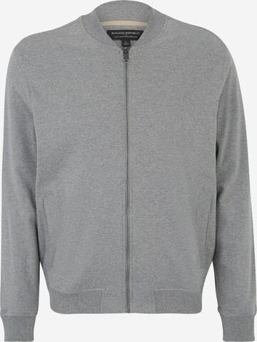 Banana Republic Sweatjacke 'LUXE' in Grau: predná strana