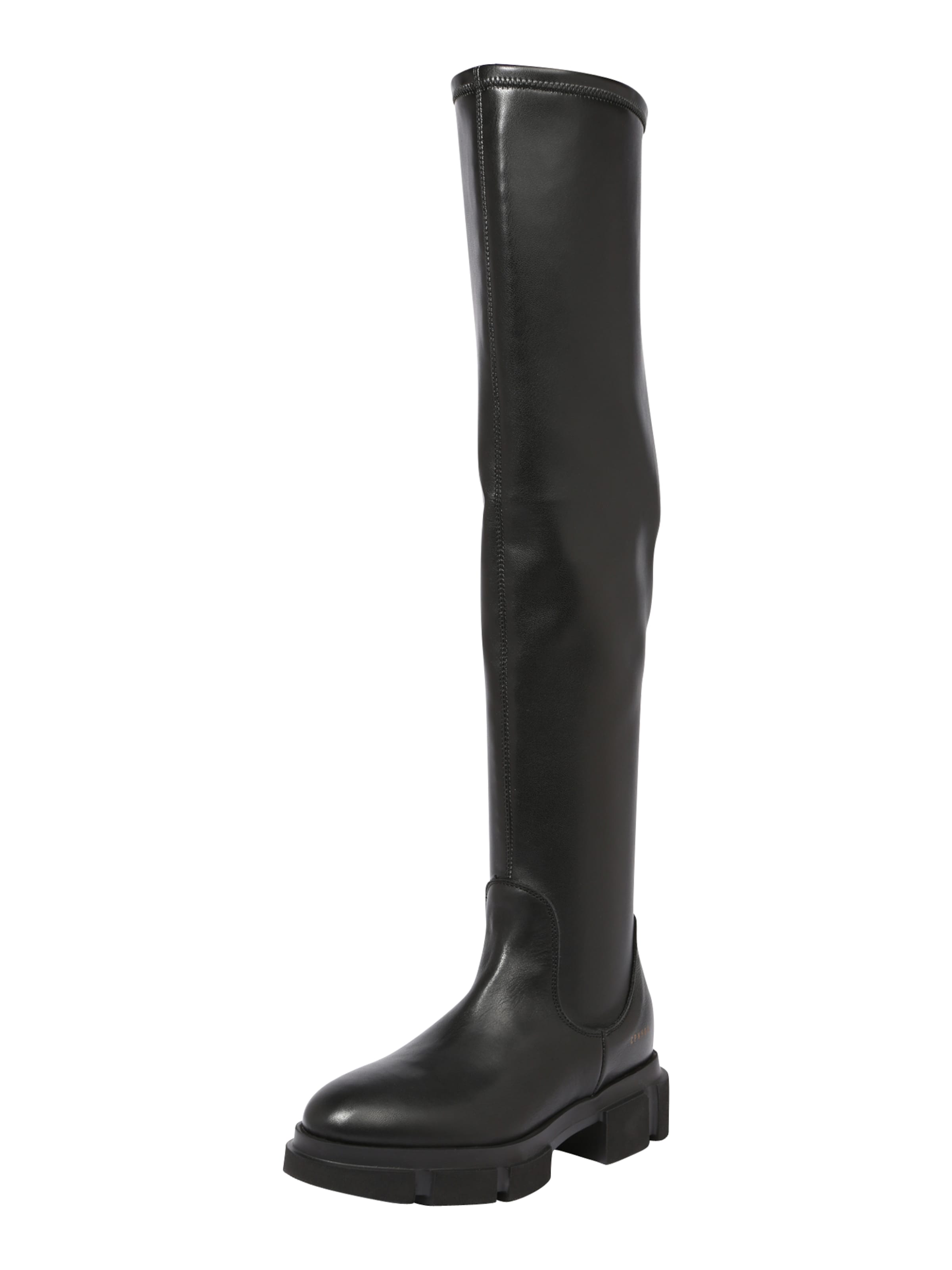 Copenhagen Studios Over the Knee Boots in Black: front