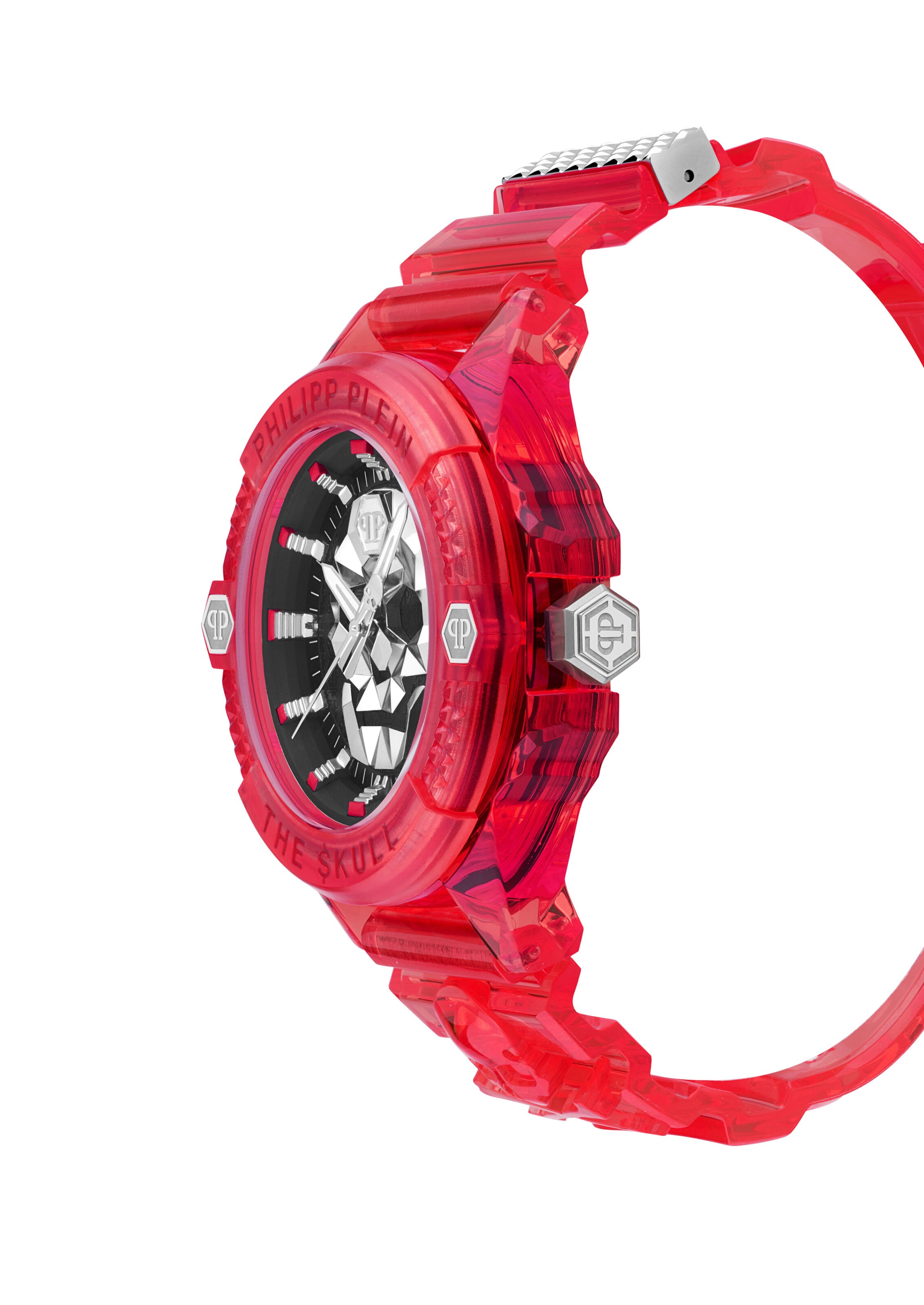 Montre à affichage analogique '$kull' Philipp Plein Watches en rouge