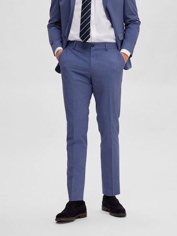 Pantalon à plis SELECTED HOMME en bleu : devant