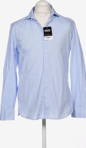 MANGO MAN Button Up Shirt in L in Blue: front