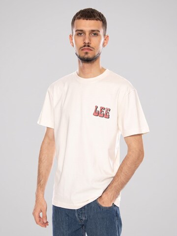 Maglietta 'VINYL TEE NATURAL' di Lee in bianco: frontale