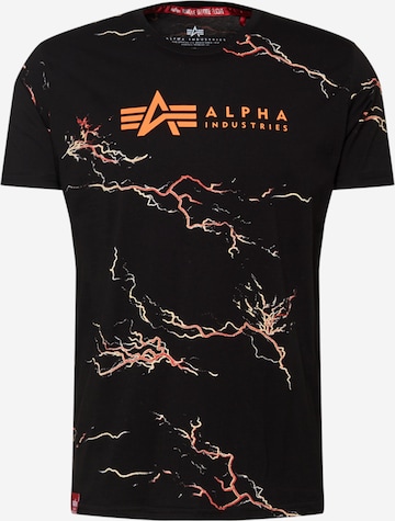 ALPHA INDUSTRIES T-Shirt in Schwarz: predná strana