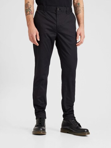 SCOTCH & SODA Слим Брюки-чинос 'Essentials - Mott' в Черный: спереди