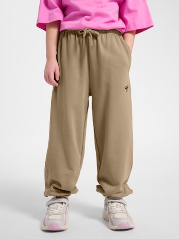 Hummel Tapered Trousers 'Jump' in Brown: front