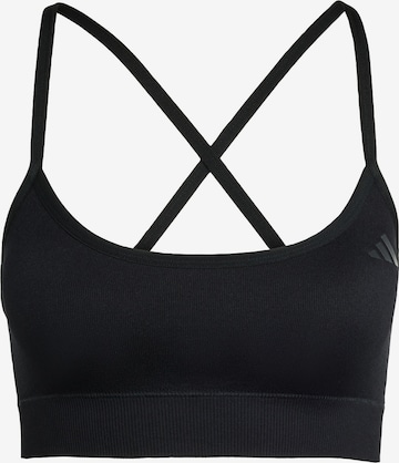 ADIDAS PERFORMANCE - Sujetador deportivo 'Essentials' en negro: frente