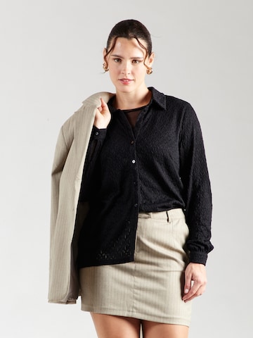 ONLY Carmakoma Blouse 'CARAUBREY' in Black: front