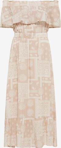 IZIA Dress in Beige: front