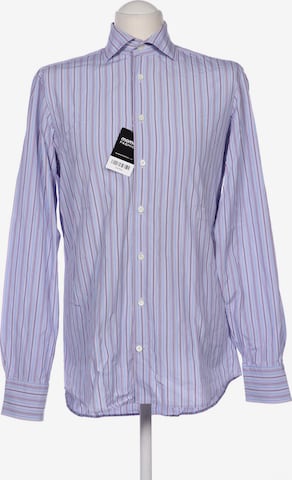 Van Laack Button Up Shirt in M in Blue: front