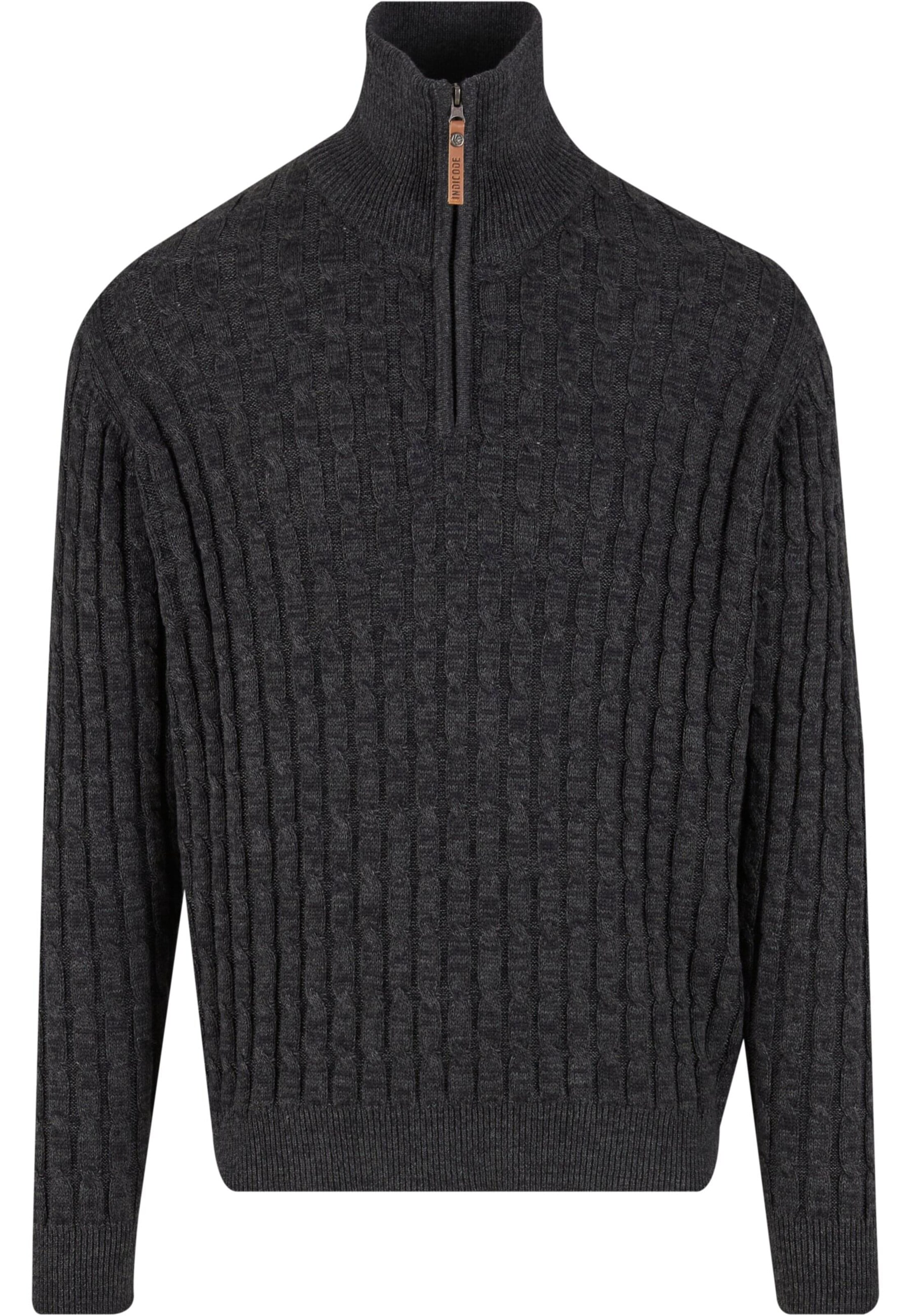 INDICODE JEANS Sweater 'Rufus' in Dark grey, Item view