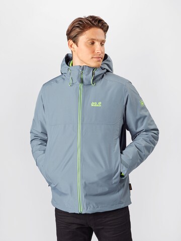 JACK WOLFSKIN Outdoor jacket 'North Fjord' in Grey: front