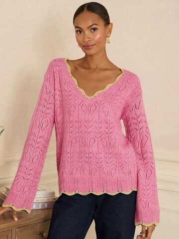 love & roses Trui in Roze