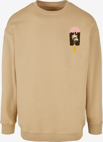 Sweat-shirt 'Summer - Icecream' Merchcode en beige : devant