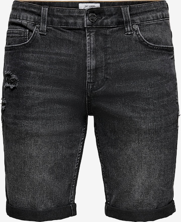 Only & Sons Regular Jeans in Zwart: voorkant