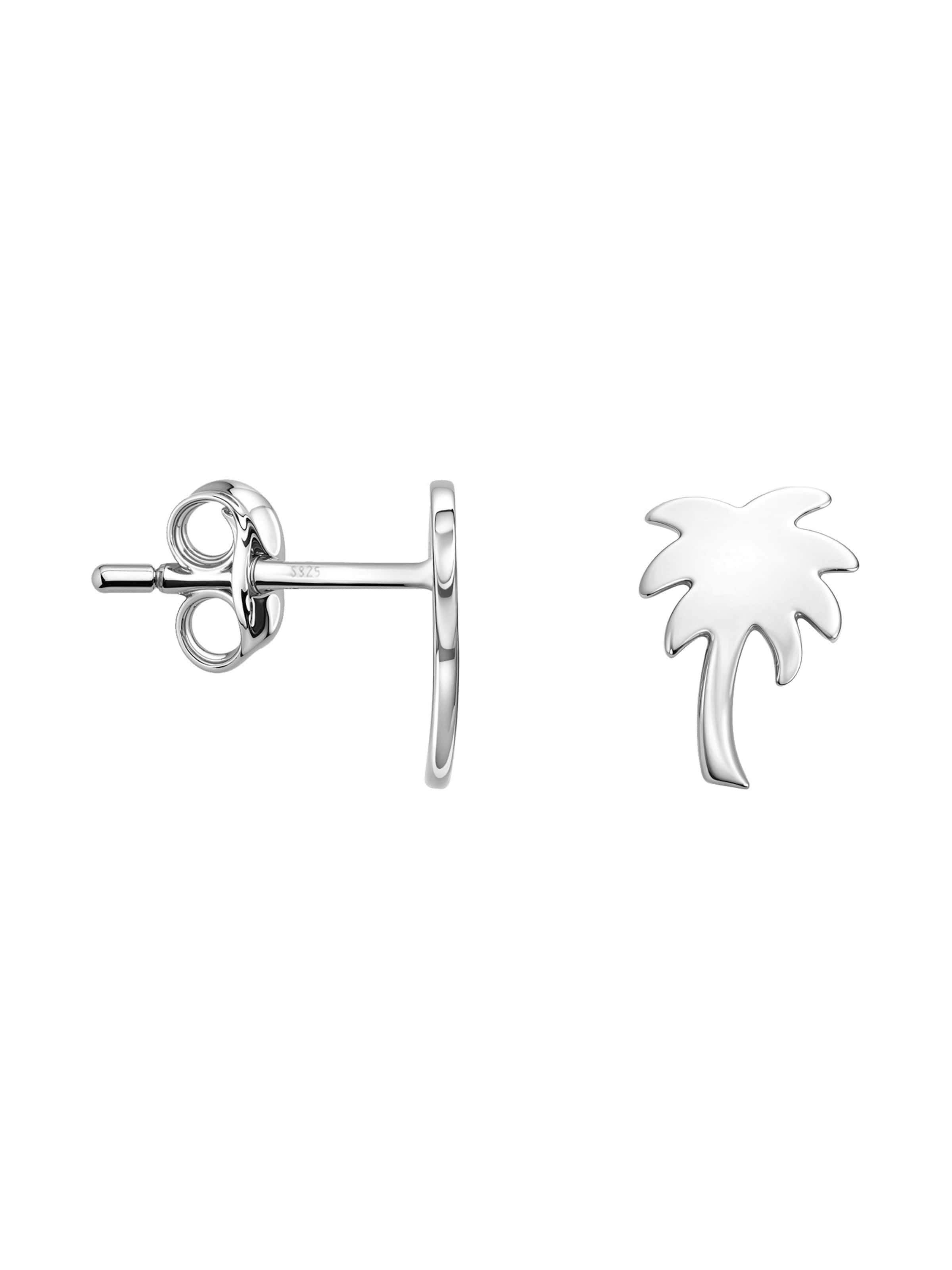 Sofia Milani Ohrringe 'Palm'‌‌‌‌‌‌‌ in Silber: Vorderseite